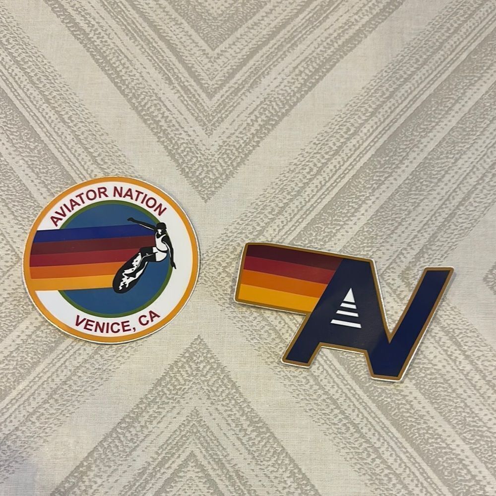 (2) Aviator Nation Logo Stickers